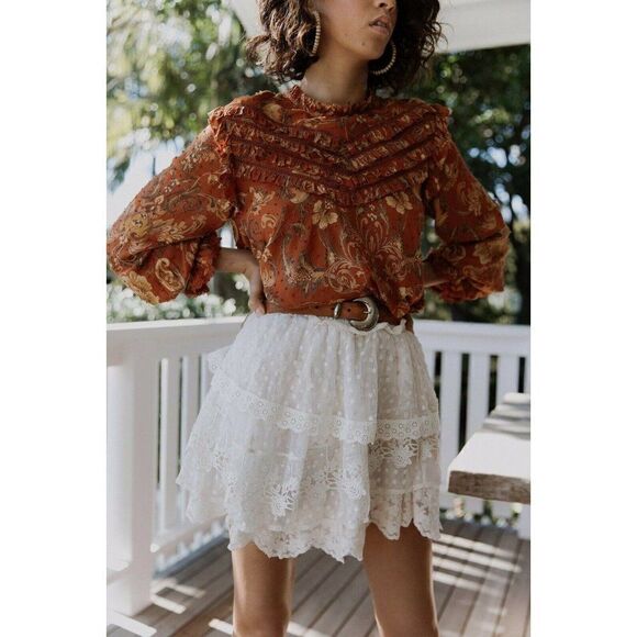 NEW SPELL & THE GYPSY AURORA FLORAL PRINTED BLOUSE - Picture 3 of 7